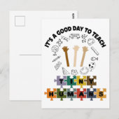 2/4, het is een goede dag om kleine mensen te lere briefkaart (Voorkant / Achterkant)