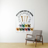 2/4, het is een goede dag om kleine mensen te lere wandkleed (In situ)