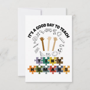2/4, Het Is Een Goede Dag Om Kleine Mensen Te Onde RSVP Kaartje