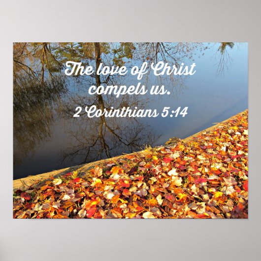 2 5:14 De liefde van Christus dwingt ons. Poster (Voorkant)