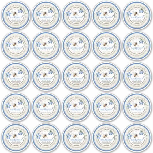 2.5"Achtertuin bijenkorf Apiary Duurzame Lotion Ba Sticker (Voorkant)
