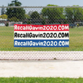 2,5 ft x 6 ft rood wit en blauw spandoek (Insitu)