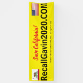 2,5 ft x 8 ft Recallgavin2020-banner Spandoek (Verticaal)