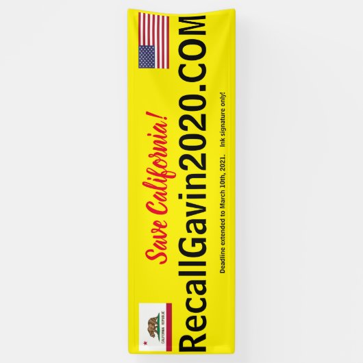 2,5 ft x 8 ft Recallgavin2020-banner Spandoek (Verticaal)