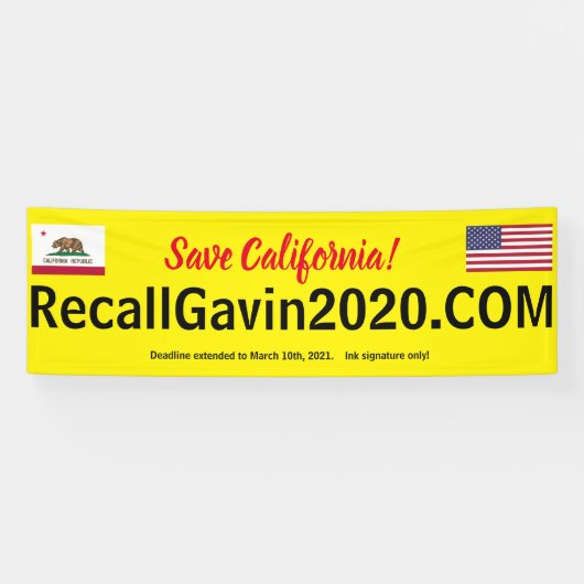 2,5 ft x 8 ft Recallgavin2020-banner Spandoek (Horizontaal)