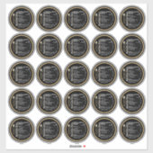 2,5-inch honingvoeding werkt met Wilde Bloem Black Sticker (Vel)