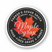 2,5-inch met hout gestookte mantel met rode mantel sticker