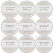 2,5 inch Ronde Kaars Zakelijke Blik Sticker Labels (Voorkant)