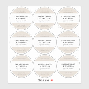 2,5 inch Ronde Kaars Zakelijke Blik Sticker Labels