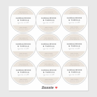 2,5 inch Ronde Kaars Zakelijke Blik Sticker Labels