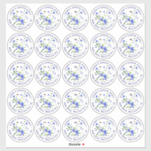 2,5-inch waterbestendige honingbijen en wilde bloe sticker