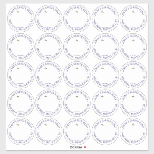 2,5-inch waterbestendige honingbijen en wilde bloe sticker (Vel)