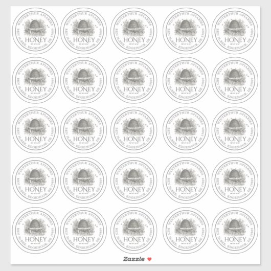 2,5-inch Wide Mason Honey Jar Label deksel (Vel)