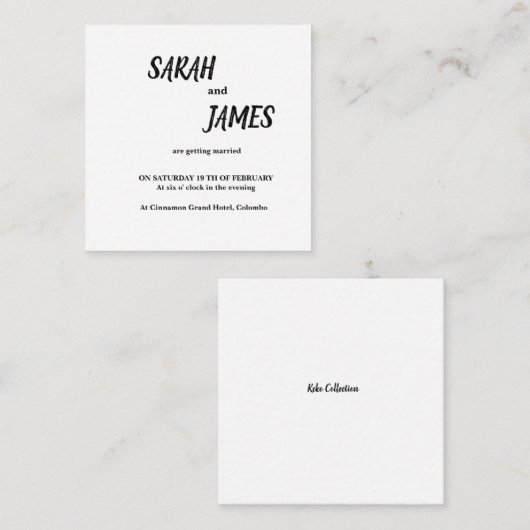 2,5-inch x 2,5-inch behuizingskaart informatiekaartje (Voorkant / Achterkant)