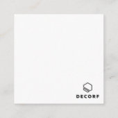 2,5-inch x 2,5-inch behuizingskaart informatiekaartje (Achterkant)