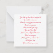 2,5-inch x 2,5-inch flatpanel Kaart - IN GEHEUGEN Notitiekaartje (Voorkant)