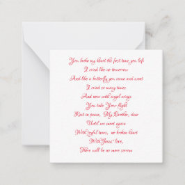 2,5-inch x 2,5-inch flatpanel Kaart - IN GEHEUGEN Notitiekaartje