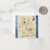 2,5-inch x 2,5-inch flatpanel kaart notitiekaartje (Voorkant / Achterkant in situ)