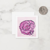 2,5-inch x 2,5-inch flatpanel kaart notitiekaartje (Voorkant / Achterkant in situ)