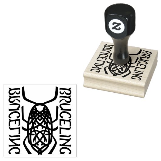 2,5 inch x 2,5 inch rubberen stempel (Gestempeld)