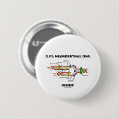 2,5% Neanderthaler DNA Inside (DNA-replicatie) Ronde Button 5,7 Cm (Voorkant /achterkant)