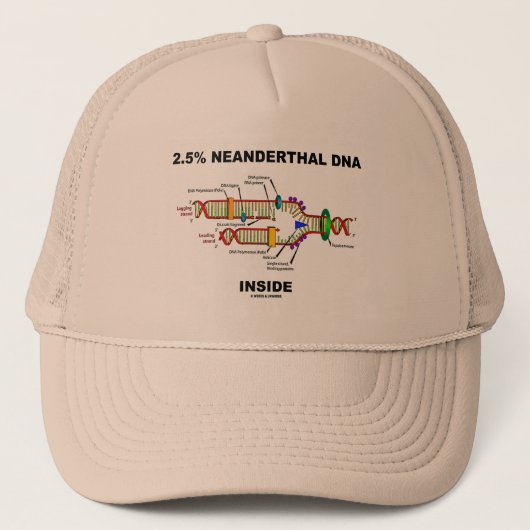 2,5% Neanderthaler DNA Inside (DNA-replicatie) Trucker Pet (Voorkant)