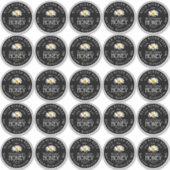 2,5" Witte Daisy Mason Jar Zwart Waterdicht Label (Voorkant)