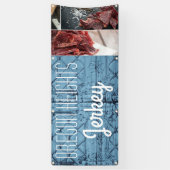 2.5 'x6' Business Aankondiging Rustieke Tin Panel  Spandoek (Verticaal)