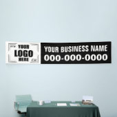 2,5 x 12 inch Uw Logo hier met Logo-banner Spandoek (Beurs)