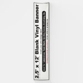 2.5' x 12' Ontwerp uw eigen Spandoek (Verticaal)