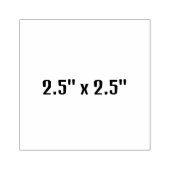 2,5" x 2,5" rubberstempel (Afrduk)
