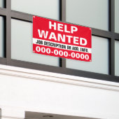 2,5 x 4' Help Gezochte banner (Buitenkant Gebouw)