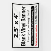 2,5 x 4 inch design uw eigen banner (Verticaal)