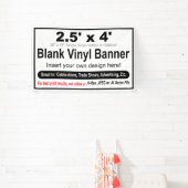 2,5 x 4 inch design uw eigen banner (Insitu)