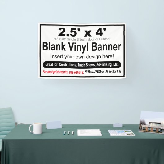 2,5 x 4 inch design uw eigen banner (Beurs)