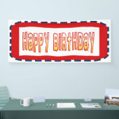 2.5' x 6' Banner HAPPYBirthday Happy+BIRTHDAY (Beurs)