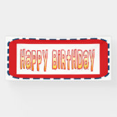 2.5' x 6' Banner HAPPYBirthday Happy+BIRTHDAY (Horizontaal)
