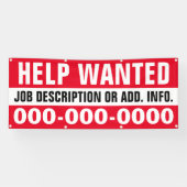 2,5 x 6' Help Gezochte banner (Horizontaal)