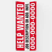 2,5 x 6' Help Gezochte banner (Verticaal)