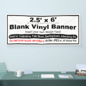 2,5 x 6 inch design uw eigen banner (Beurs)