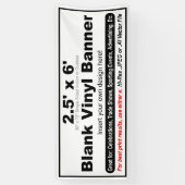2,5 x 6 inch design uw eigen banner (Verticaal)