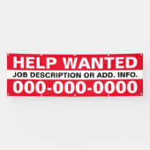 2,5 x 8' Help Gezochte banner (Horizontaal)