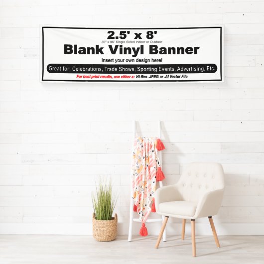 2.5 'x 8' Ontwerp je eigen banner (Insitu)