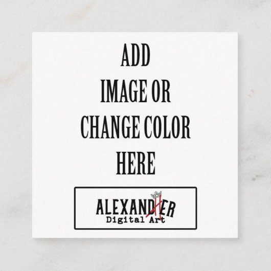 2,5x2,5" Label of Informatiekaartje (Achterkant)