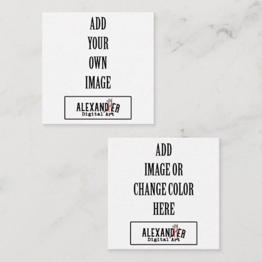 2,5x2,5" Label of Informatiekaartje (Voorkant / Achterkant)