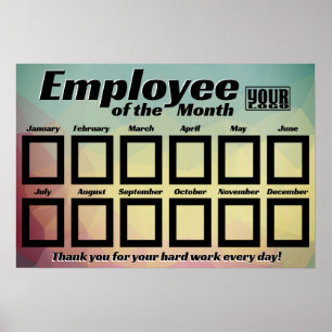 2.5X3IN foto medewerker van de maand display Poster