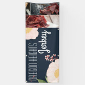 2.5'x6' Business Aankondiging Baby Pink Cosmos op Spandoek (Verticaal)