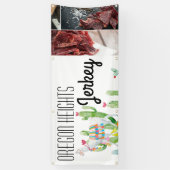 2.5'x6' Business Aankondiging Boho Llama Bohemian Spandoek (Verticaal)