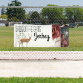 2.5'x6' Business Aankondiging Herten Doe Buck Wood Spandoek (Insitu)