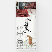 2.5'x6' Business Aankondiging Herten Doe Buck Wood Spandoek (Verticaal)